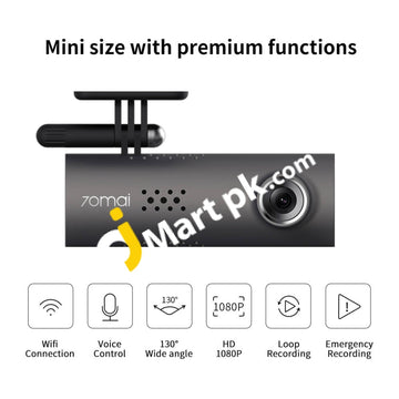 Xiaomi 70Mai Cam Smart Voice Control 1080P Car Dvr Dash Camera - Imported From Uk